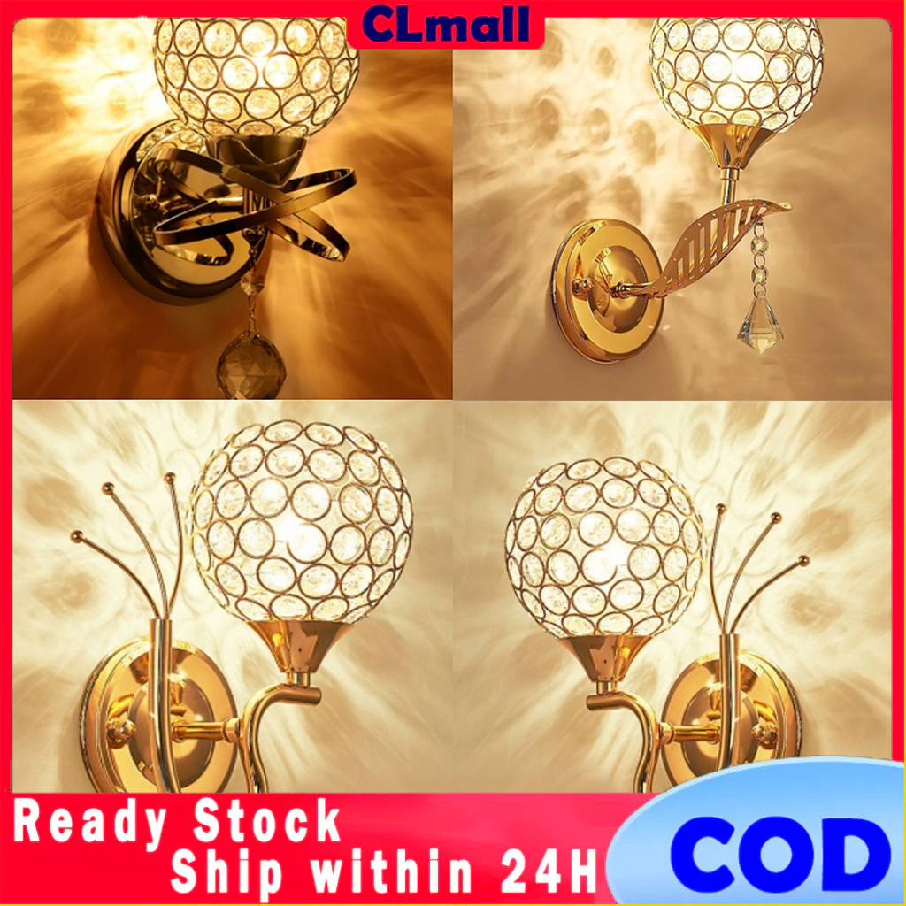Lampu Dinding kristal aesthetic lampu Dinding Indoor Sesuai Kamar Tidur Ruang Tamu Kamar