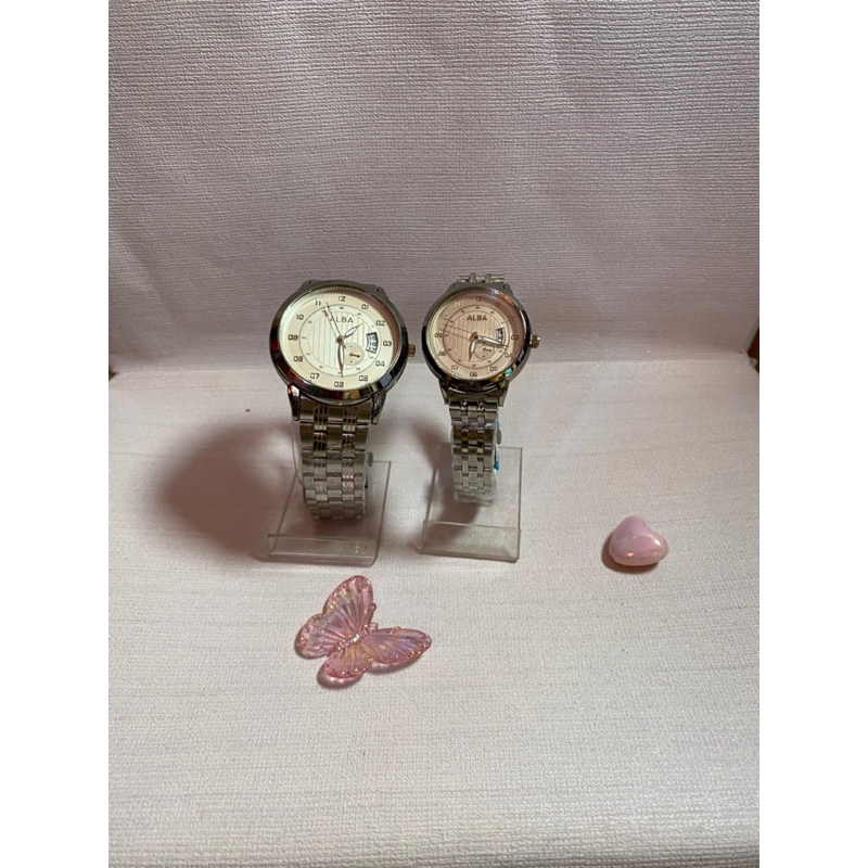 JAM TANGAN RANTAI COUPLE ALBA PUTIH