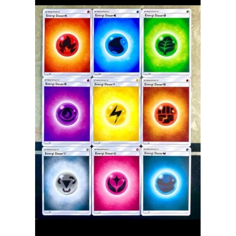 Kartu Pokemon Energi Dasar TCG bahasa indonesia Original