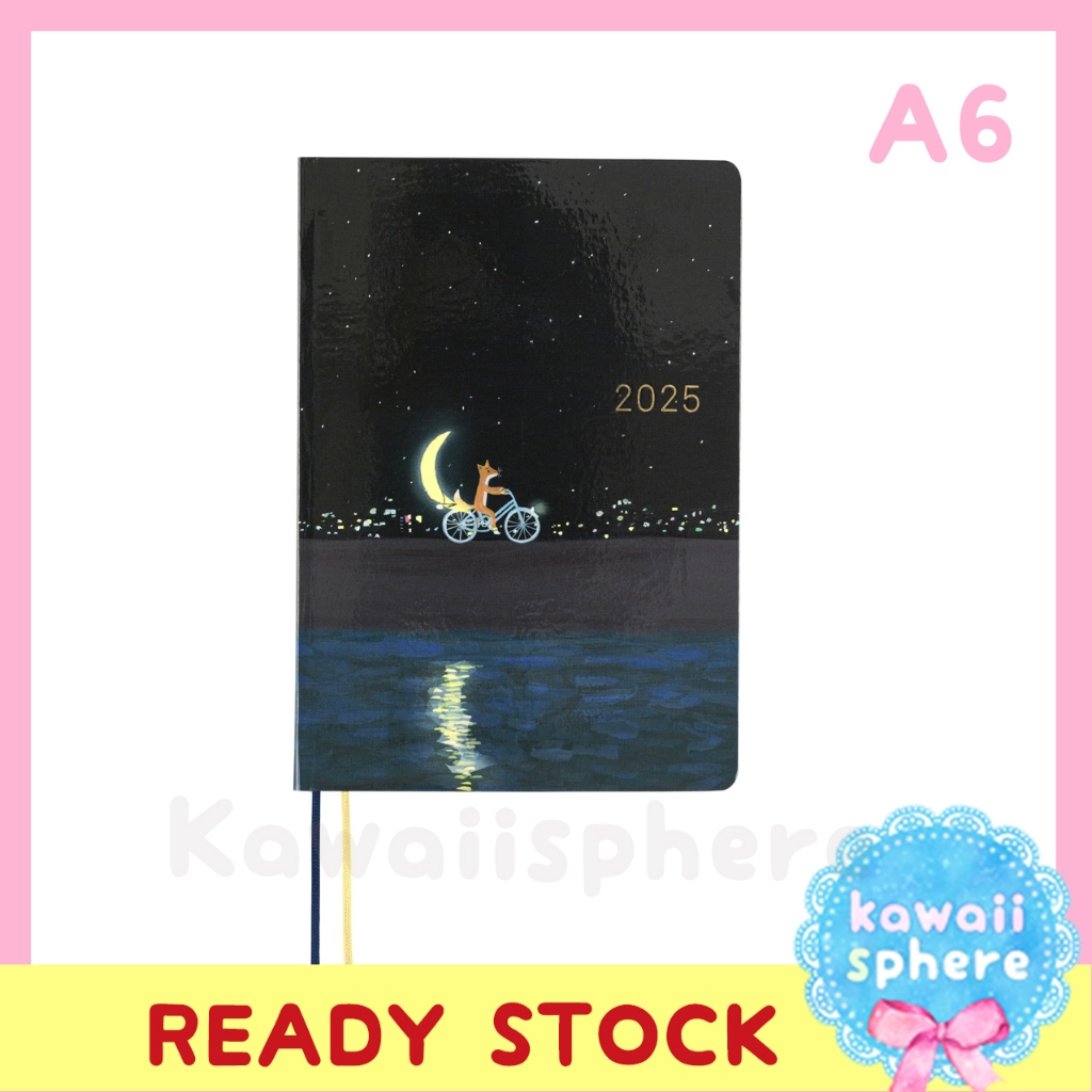 

Hobonichi Techo 2025 HON A6 Crescent Moon Delivery by Hiroko Kubota | JPN | Hobonichi HON 2025 | Ready Stock Handcarry Jepang