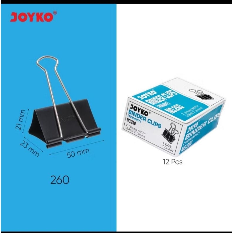 

Binder Clip Klip Penjepit Kertas Joyko Black 260