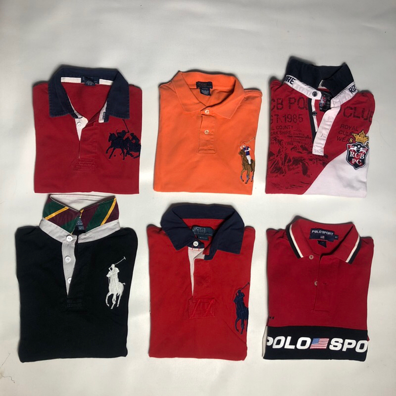 Kaos Polo Brand Borongan 6pcs Cowok Cewek bisa pakai