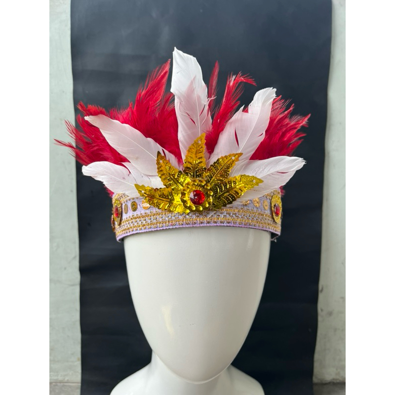 Mahkota Bulu Merah Putih | Mahkota Acara Karnaval