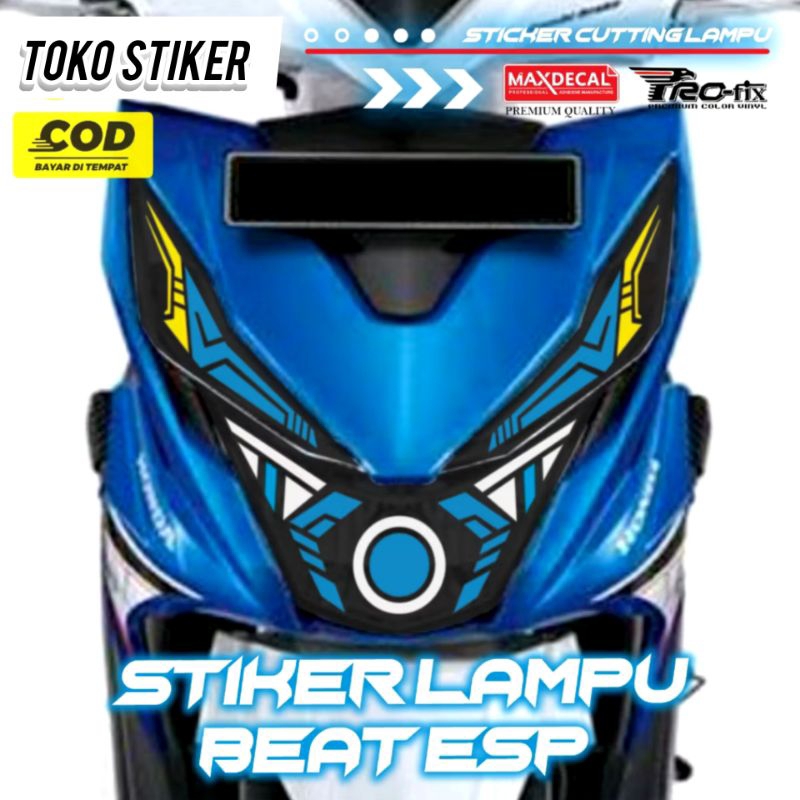 Stiker lampu mata dan alis beat street 2018 terbaru