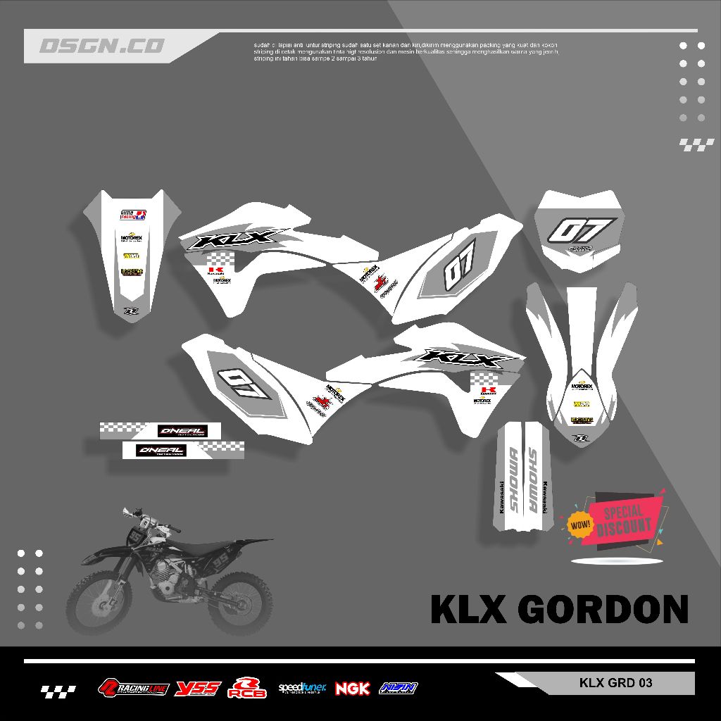 Striping Stiker Decal Klx Gordon Fullbody KLX GORDON 03