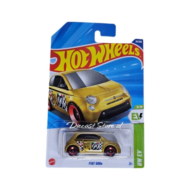 Hot Wheels Fiat 500e No.99 Gold Hw EV