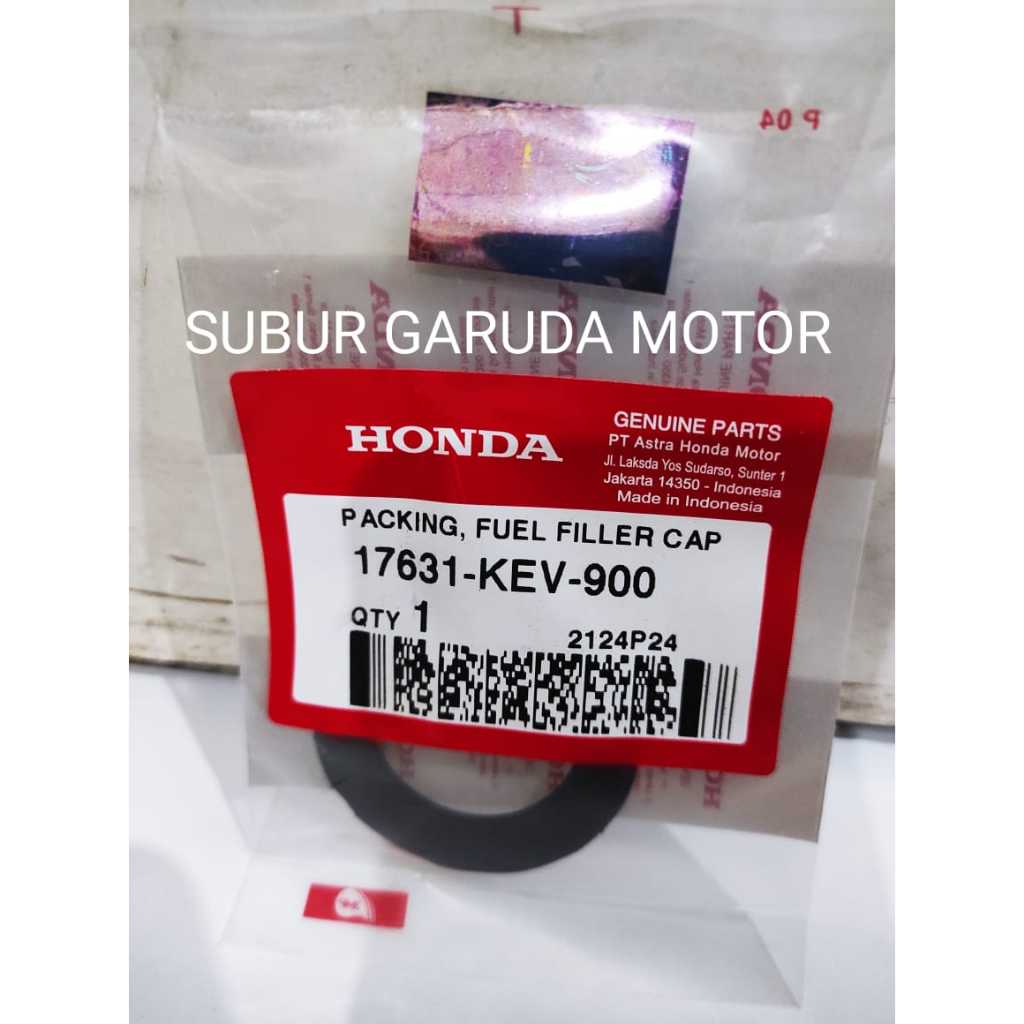KARET TUTUP TANGKI BENSIN AHM VARIO BEAT SUPRA BLADE REVO SCOOPY GENIO MERK AHM HONDA ORISINIL SEAL 