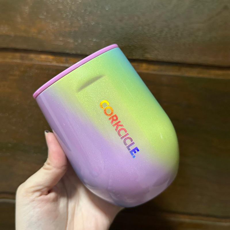 Preloved Tumbler Corkcicle Stemless Rainbow Unicorn Original Corkcicle Tumbler