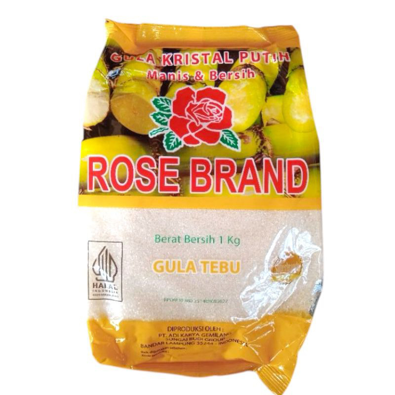 

Gula tebu Rose Brand Premium manis & bersih putih berat 1kg termurah