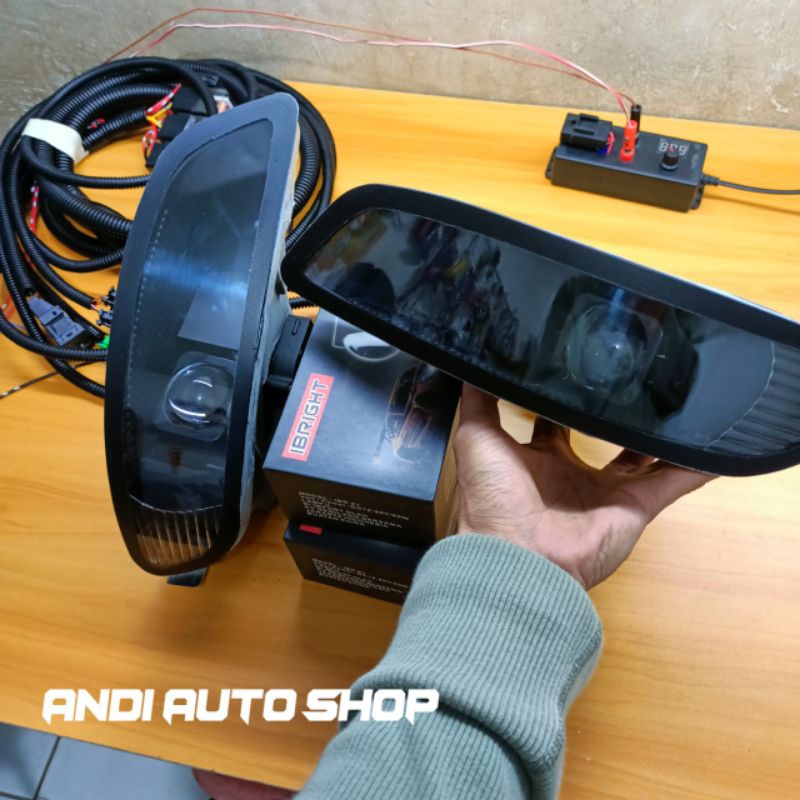 FOGLAMP KIJANG KAPSUL CUSTOM BILED 3WARNA PLUS LEVELING