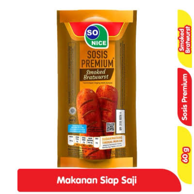 

SO NICE SOSIS PREMIUM ORIGINAL KEJU HOT 60gr