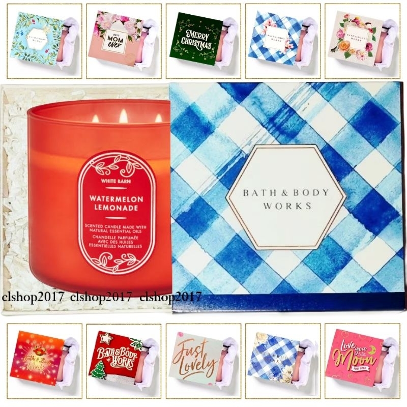 BATH & BODY WORKS BBW GIFTSET SCENTED CANDLE 411 G WITH BOX CANDLE FOR GIFT PACKAGING SESERAHAN KADO