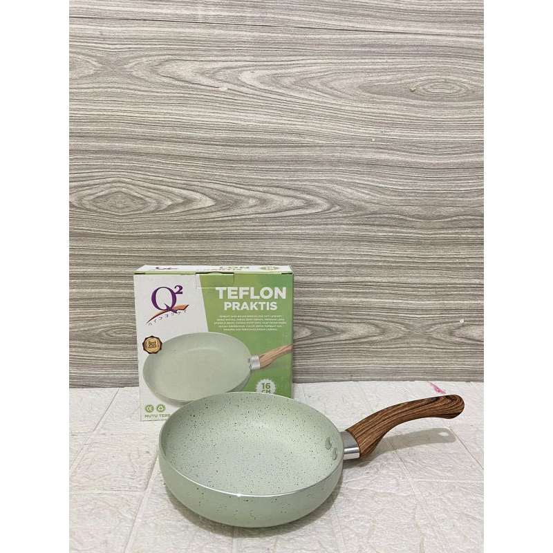 Teflon Praktis Q2 UK 16 18 22 Cm /Panci Goreng Fry Pan Anti Lengket Q2