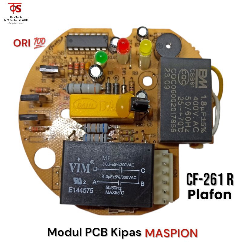 Modul PCB Kipas Angin Maspion Plafon Tipe CF 261R - CF 5603RC - PCB Asli Kipas Angin Maspion CF-261R
