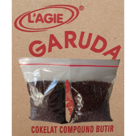 

Meses / compound butir coklat Lagie Garuda repack / curah 100 gr