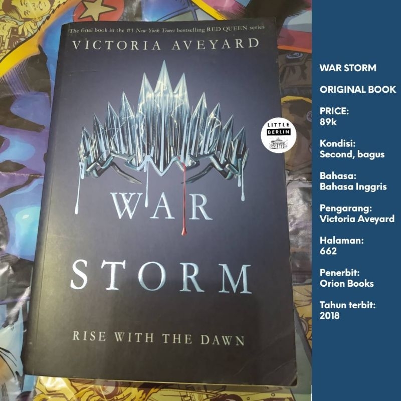 ORIGINAL Novel Victoria Aveyard WAR STORM English Preloved Buku Besar Good Condi Novel Red Queen Imp