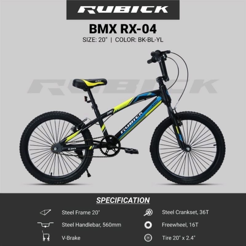 Sepeda BMX Rubick RX 04 Ukuran 20 BAN 2.50