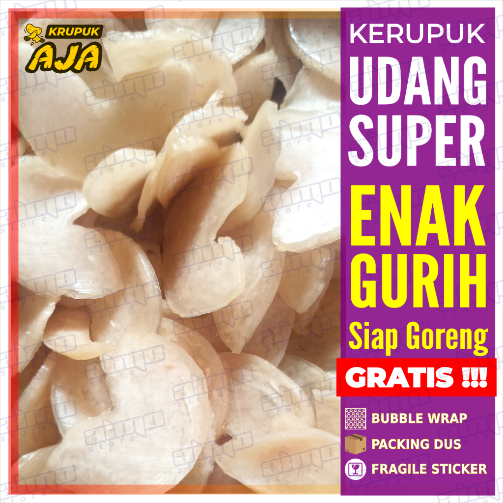 

KERUPUK UDANG 'MENTE' Super Premium ukuran kecil Krupuk Udang CITRA MENTE Mentah Enak Gurih Istimewa ASLI 250 gr