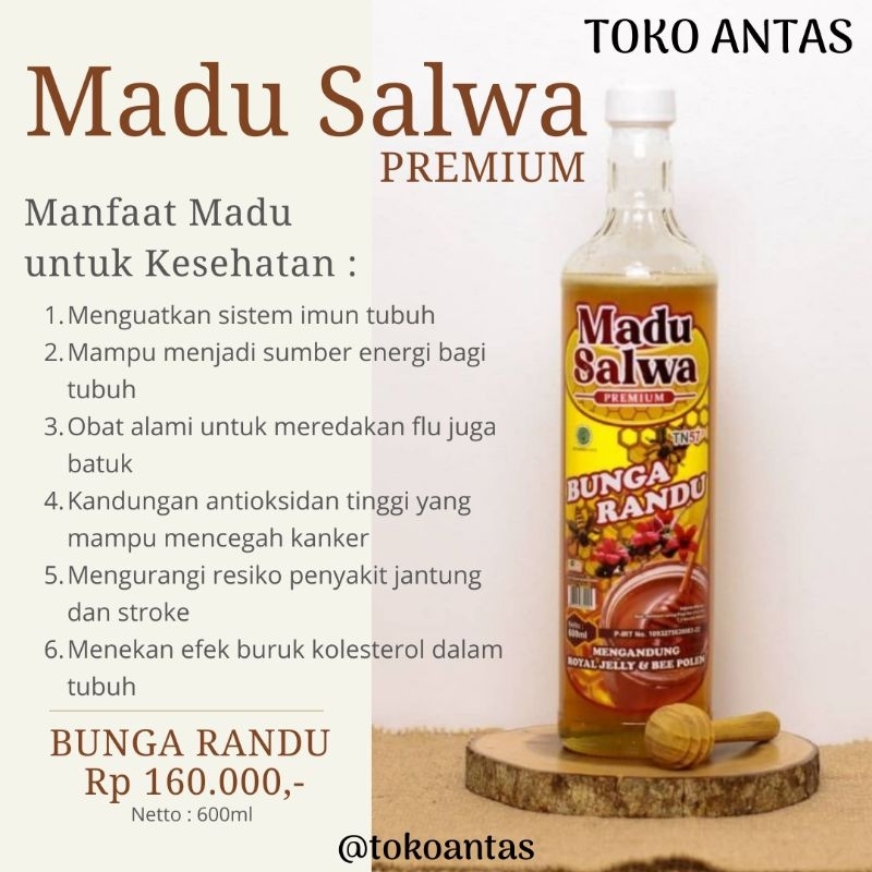 

Madu Salwa Premium Bunga Randu 600ml