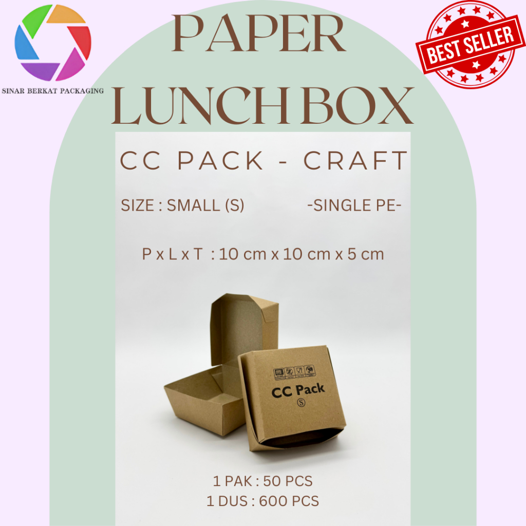

Ukf5Pc6F4H (Kuliner.Kita) Paper Lunch Box Craft S / Kotak Makan Kertas Ukuran S