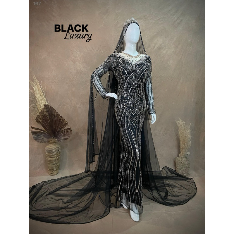 GAUN PENGANTIN WARNA HITAM