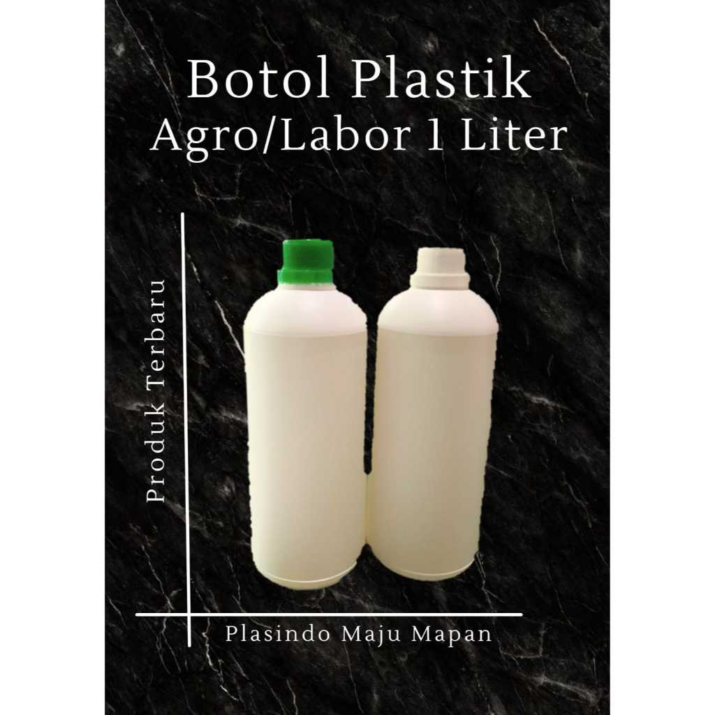Botol Labor Agro 1000ml - Botol Labor - Botol HDPE - Botol Plastik 1 Liter - Botol Chemical Kimia