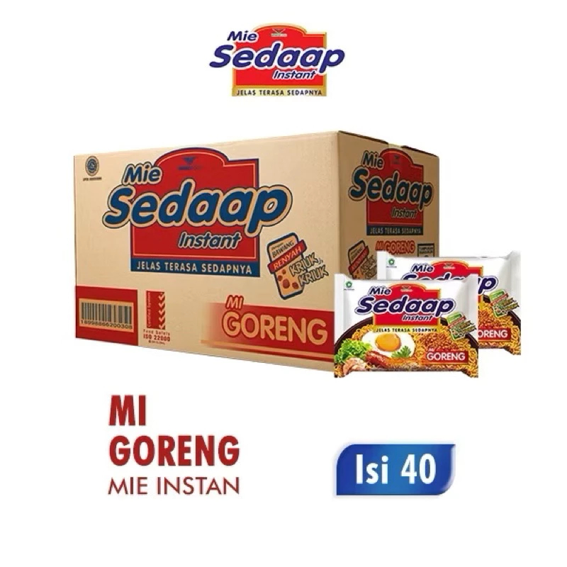 

Mie Sedaap Goreng Instant 91 gr isi 40 pcs 1 dus/Karton banyak rasa