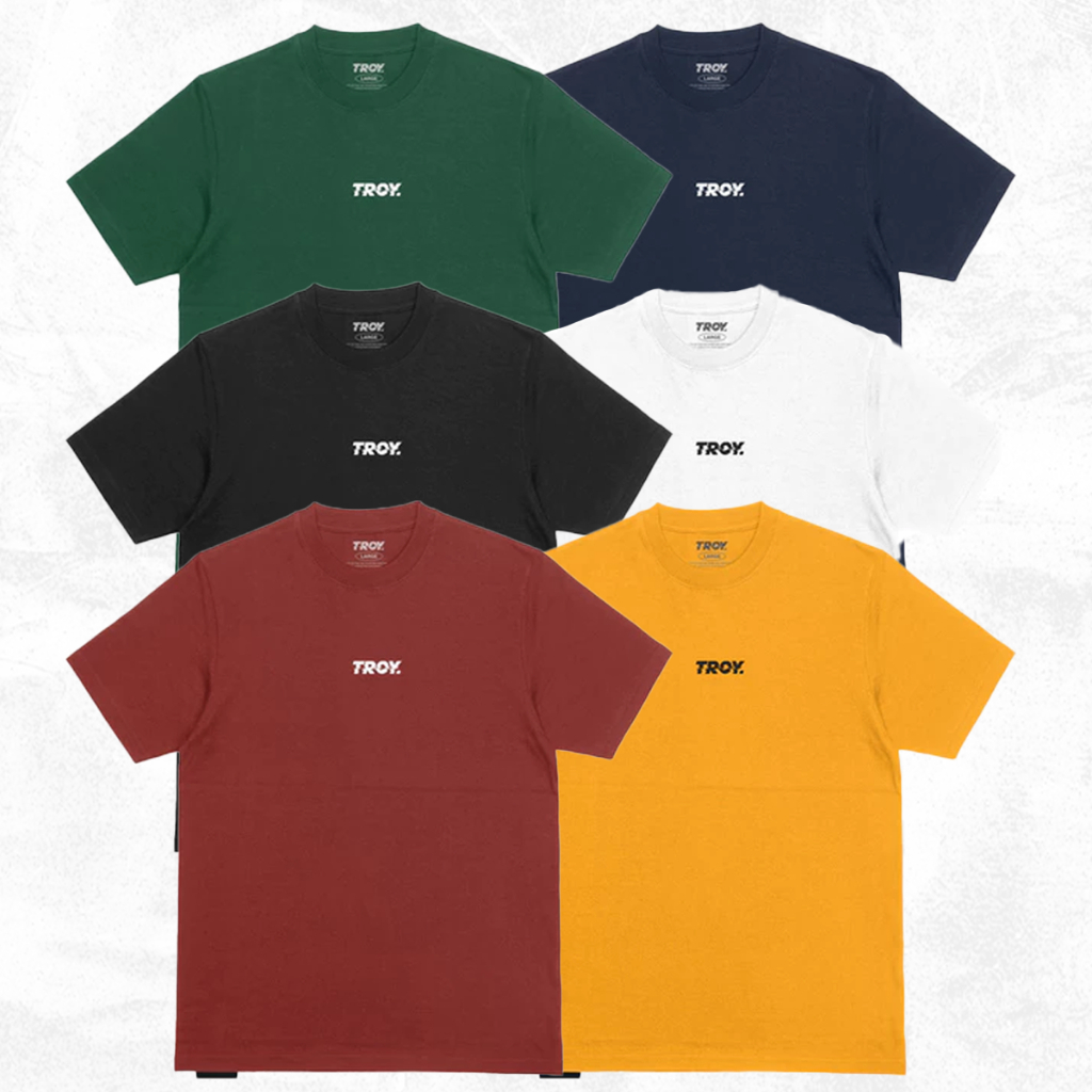Troy Company T-Shirt Kaos Hitam Basic Logo TROY MT 2045