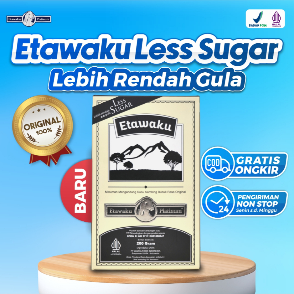 

(New) Etawaku Platinum Less sugar - Susu Kambing Murni Atasi Nyeri Sendi & Tulang Original