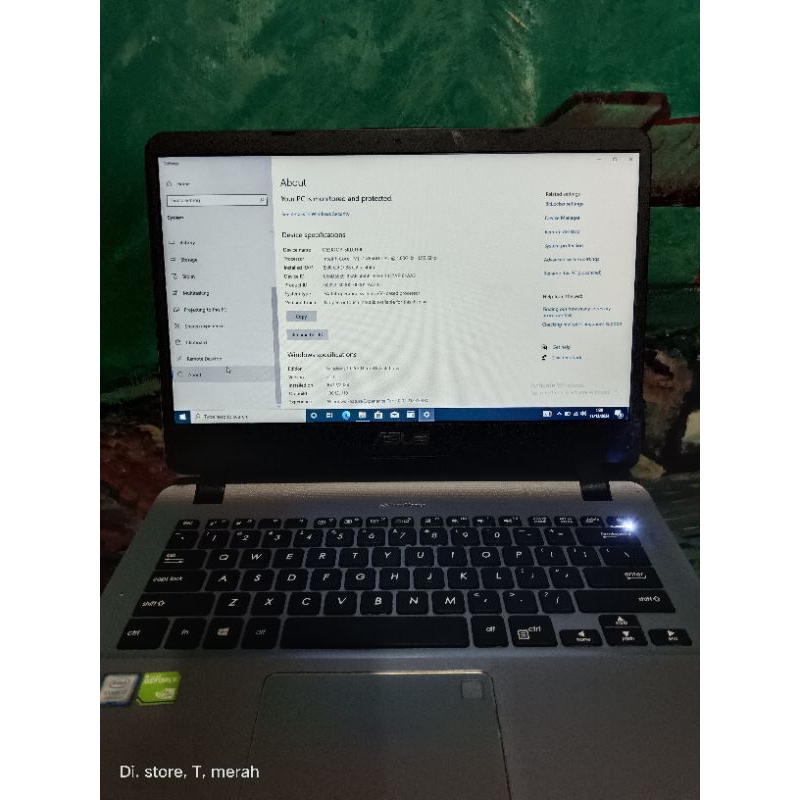 LAPTOP ASUS VIVO BOOK core i7 gen 8 ssd 256 VGA nvidia