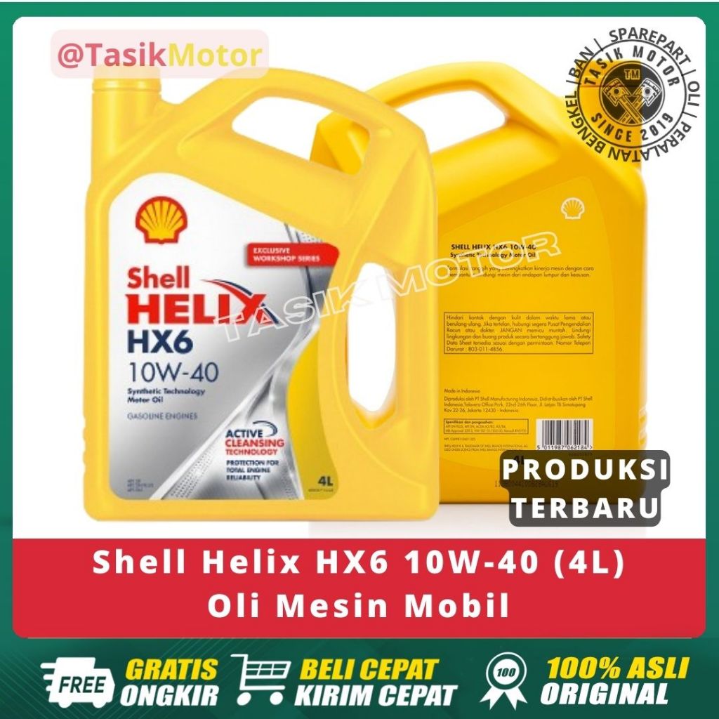 Shell Helix HX6 10W-40 (4L) Oli Mesin Mobil