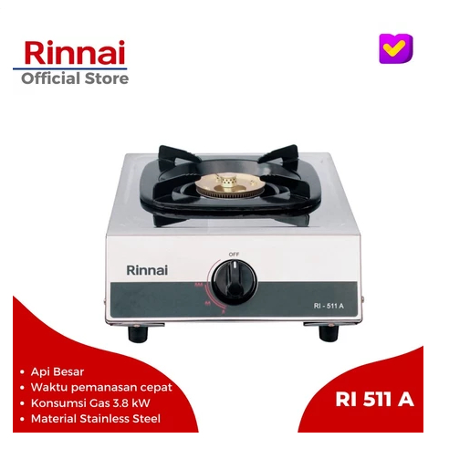 Kompor Gas Rinnai RI-511A Kompor 1 Tungku Api Lilin