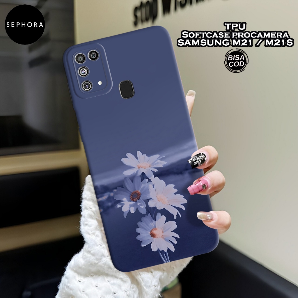 Case Samsung M21 / M21s Terbaru - Fashion Case Bunga - Softcase Samsung M21 / M21s - Case Pro Camera