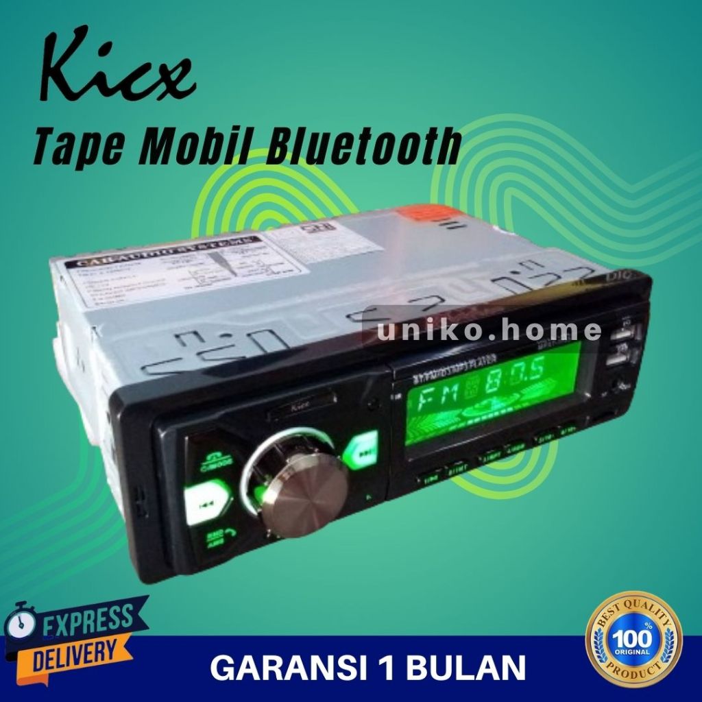GARANSI ORIGINAL Single Din KICX Head Unit Tape Mobil Multifungsi Bluetooth USB MP3 FM Radio