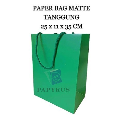 

PAPER BAG POLOS / HAMPERS BAG / GOODIE BAG / SOUVENIR BAG / TAS KADO POLOS / GIFT BAG / PAPER BAG MATTE DOFF TANGGUNG HIJAU