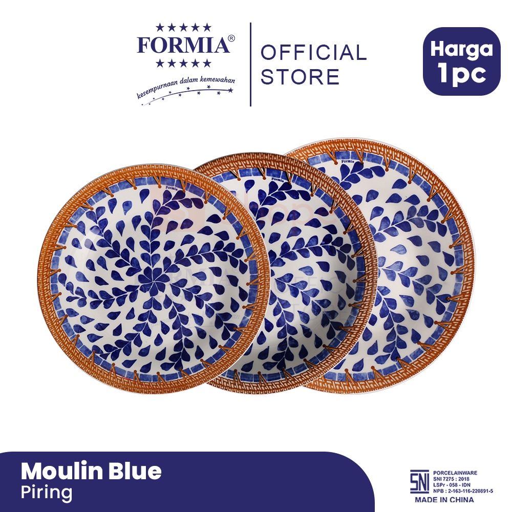 Formia Piring Keramik Moulin Blue series