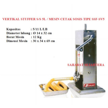 Vertikal Stuffer S/S 5L SSF-SV5 Mesin Cetak Sosis