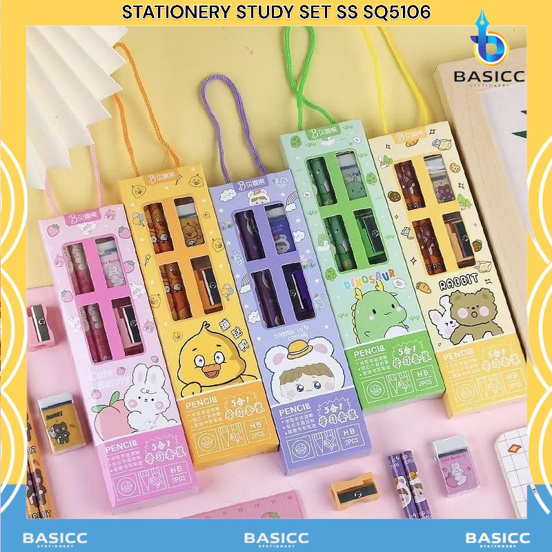 

Squeezy Study Set Cute SS-SQ5106 ( Paket Stationery Alat Tulis )