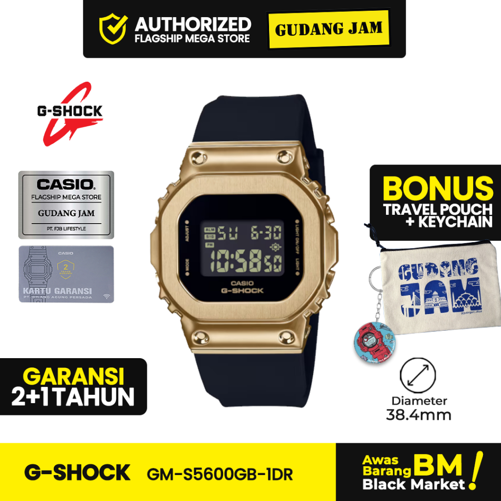 Jam Tangan G-Shock GM-S5600GB-1DR GM-S5600GB GM-S5600 GMS5600GB