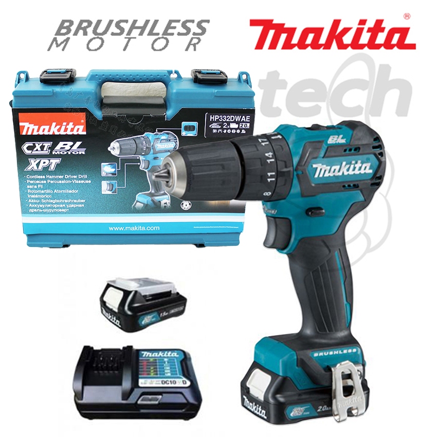 Mesin Bor Tembok Baterai Cordless Impact Drill Makita HP332 - HP332DWAE - HP 332 DWAE
