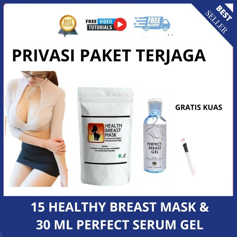 MISTAKE STORE [BISA COD] HEALTHY BREAST MASK (15) & 30 ML Perfect Serum Gel  PEMBESAR PAYUDARA DAN P