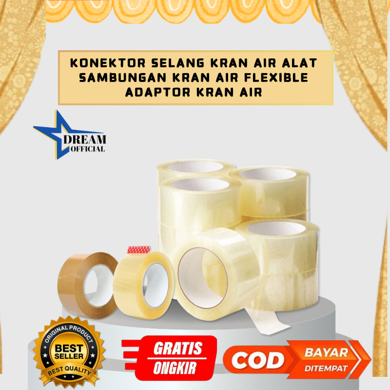 

TERMURAH Lakban Bening Coklat 90 yard 2"In (48mm) Kualitas Setara Daimaruu