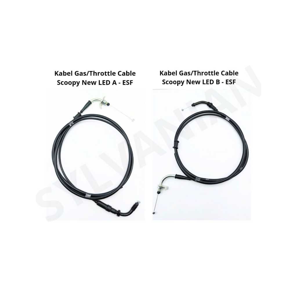 KABEL GAS / THROTTLE CABLE SCOOPY NEW LED A + SCOOPY NEW LED B - ESF