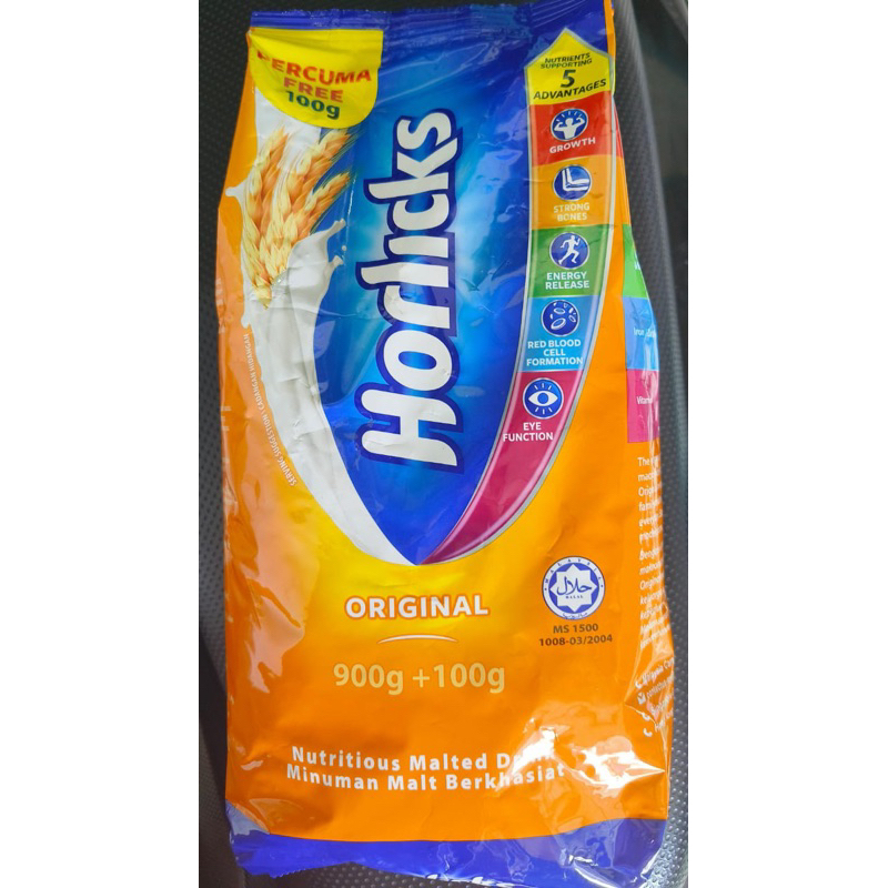 

Horlicks Original 900gr + 100gr / 900gr Nutritious Malted Drink