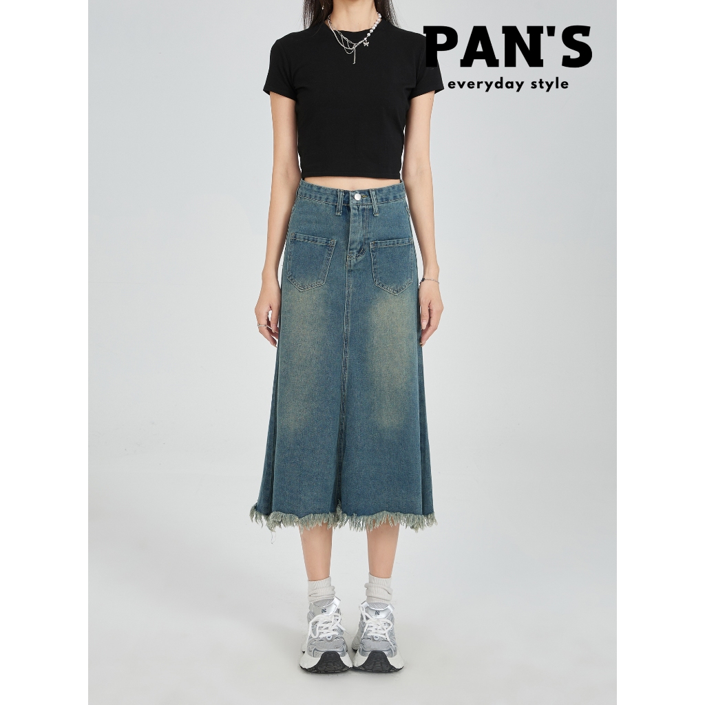 PAN'S Rok / Rok Jeans / Rok Denim Wanita Fashion / Rok Fishtail Wanita / Rok Korea Denim / Rok Panja