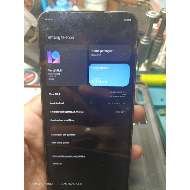 mesin redmi 9a 2/32 normal