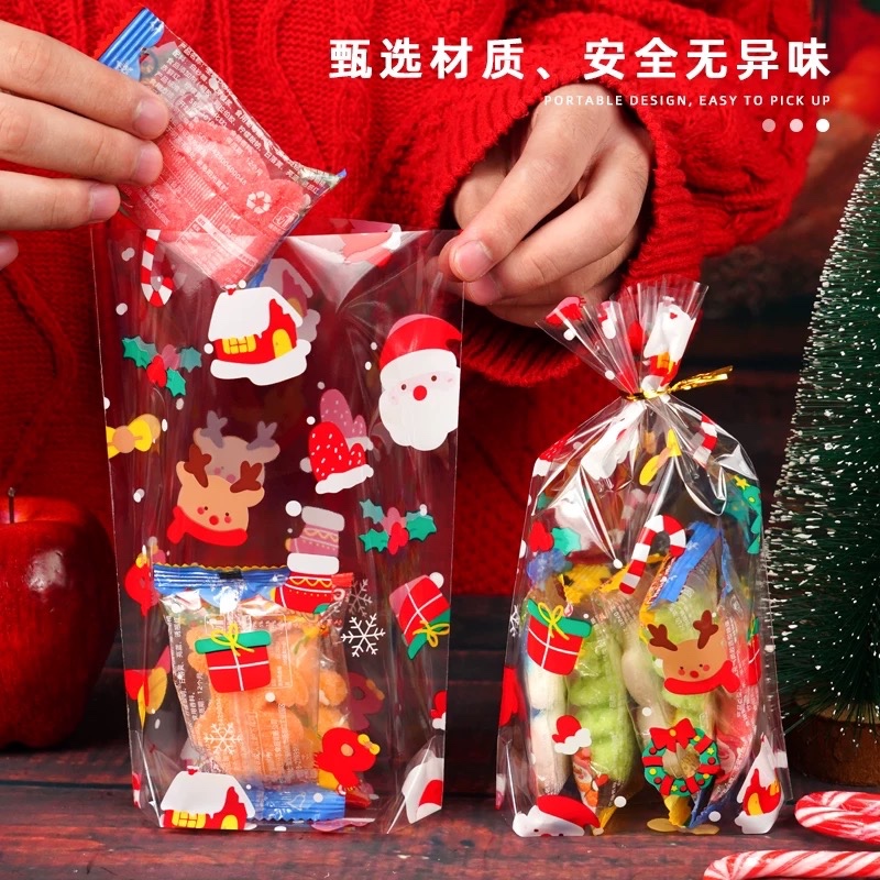 

5pcs Plastik Pesta Kantong Snack Souvenir Ulang Tahun Anak Goodie Bag tema natal PBX PBS PBM PBL