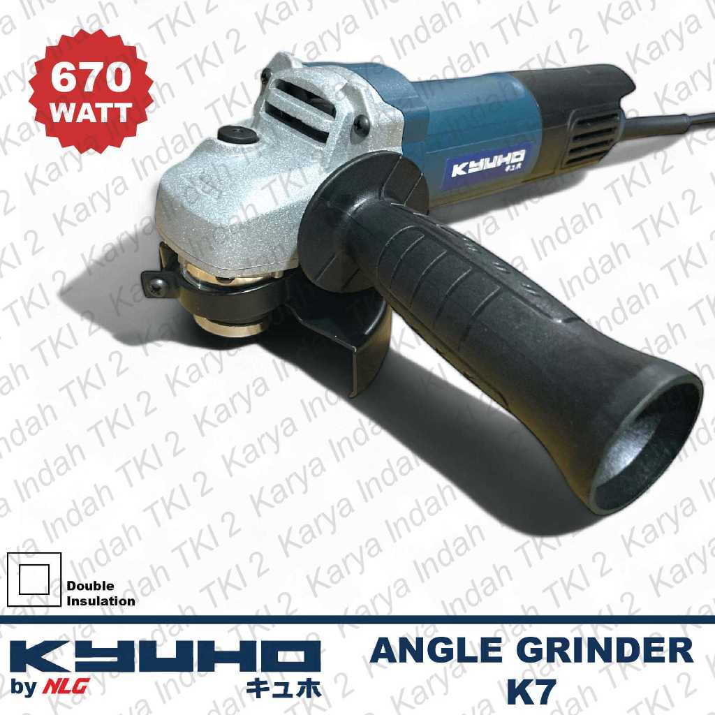 Mesin Gerinda Tangan KYUHO K7 Angle Grinder 4 Inch Listrik 670 Watt