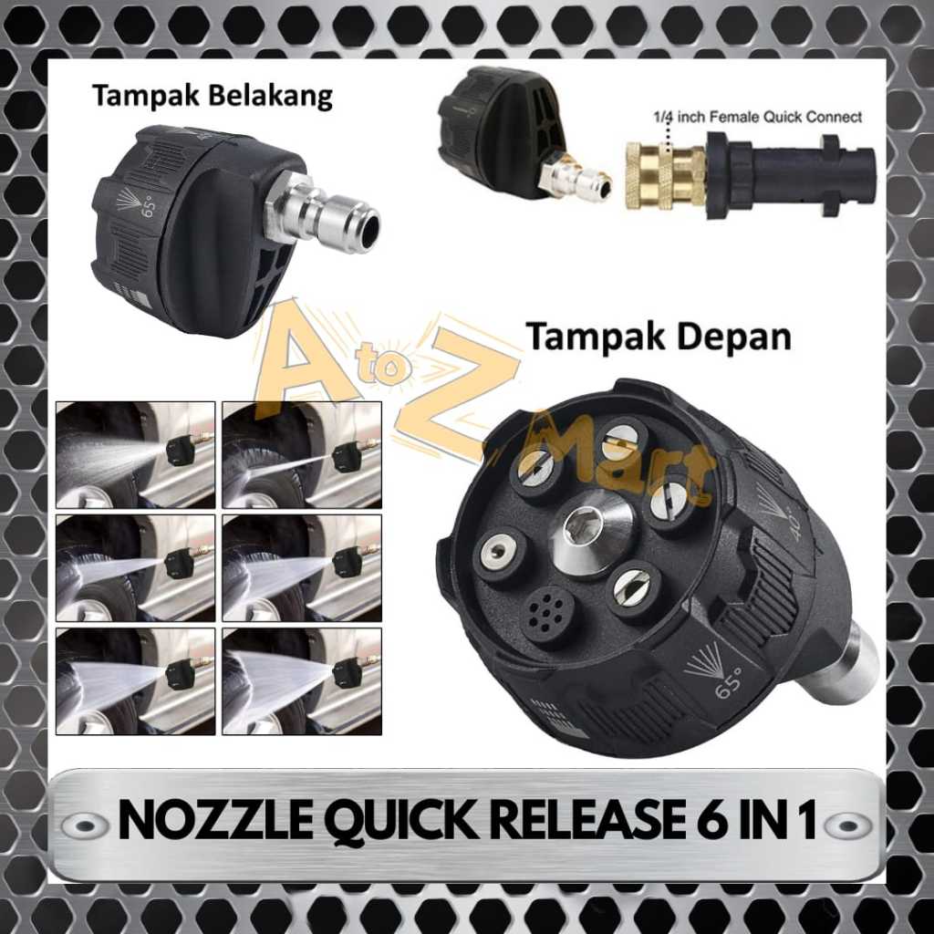 KEPALA PISTOL TEMBAKAN SEMPROTAN SEMPROT AIR ADJUSTABLE QUICK RELEASE NOZZLE NOZLE NOSEL TIP TEKANAN