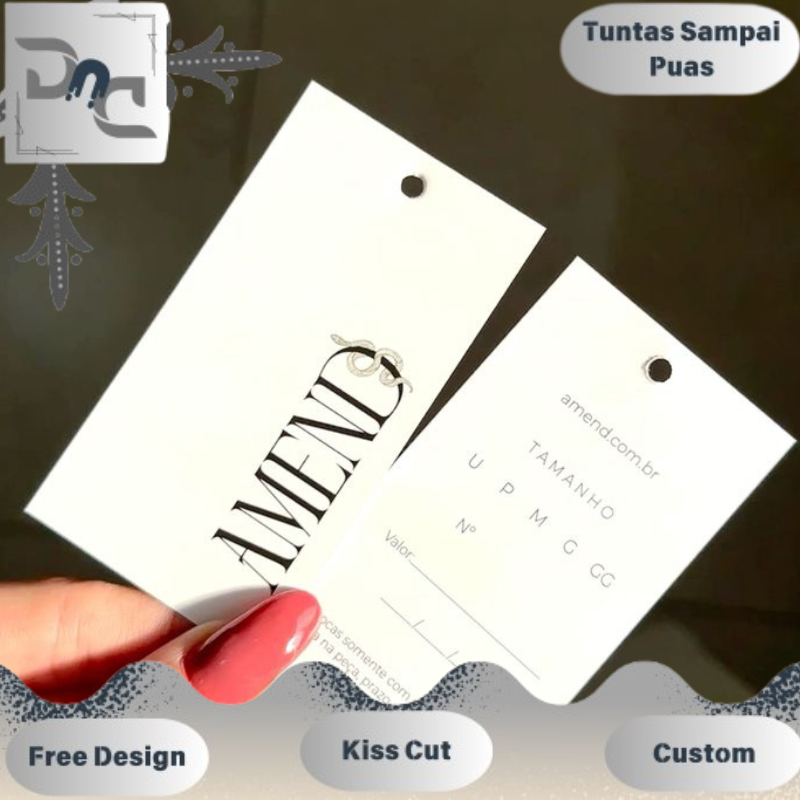 

4 1-7 Hang Tag Custom Label Baju Hangtag Hijab Jilbab Pakaian Thrift